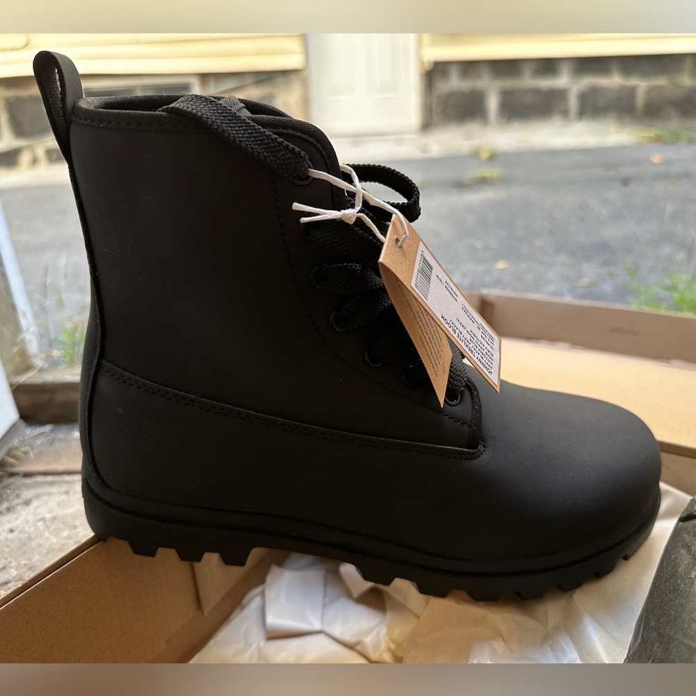 Black Native Lace-Up Boots